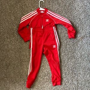 Boy’s Red Adidas Track suit